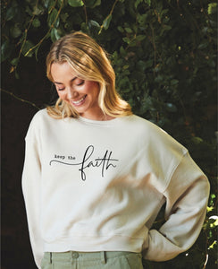 Keep The Faith Heather Dust Mid Sweatshirt