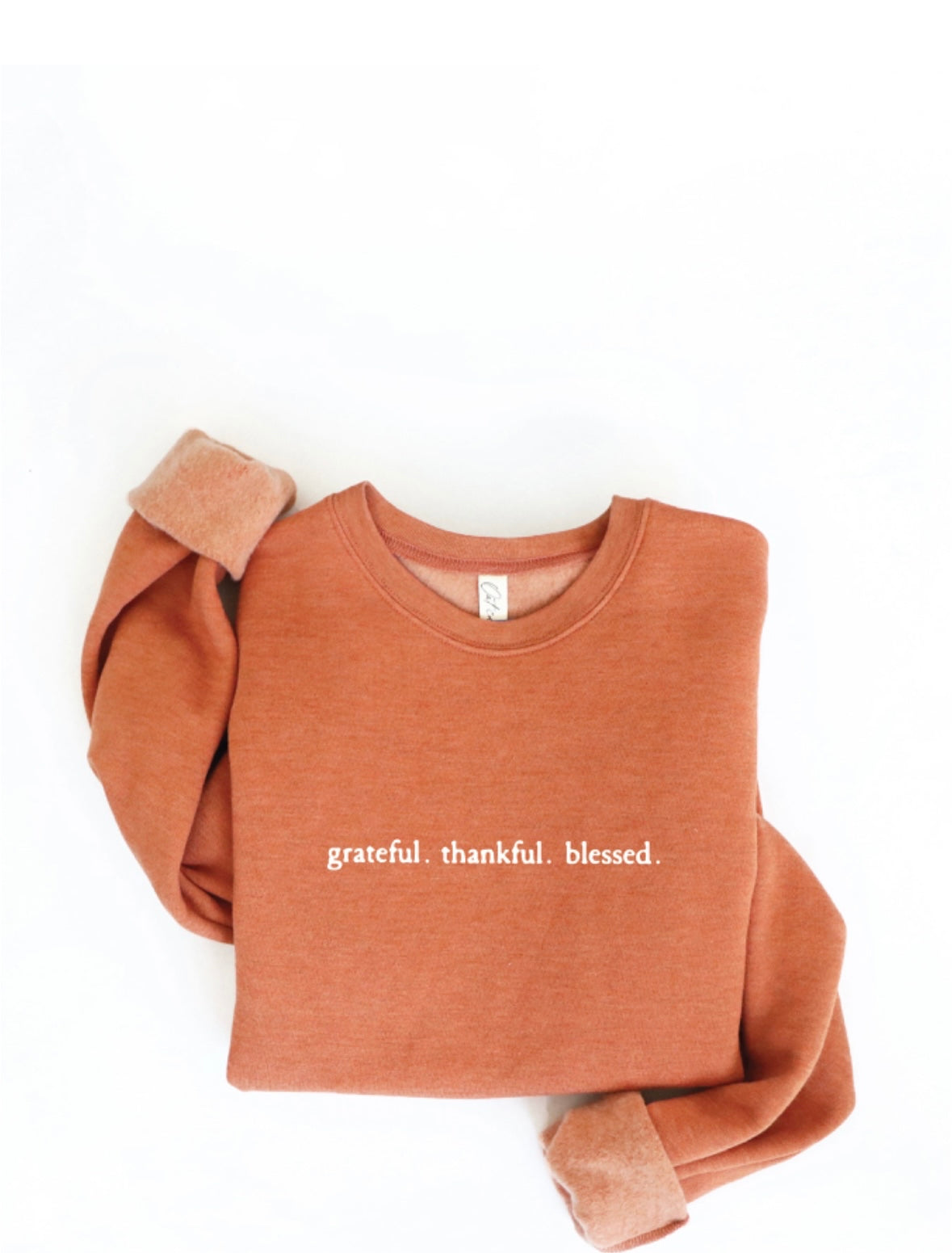 Grateful. Thankful. Blessed. Heather Autumn Soft Sweatshirt