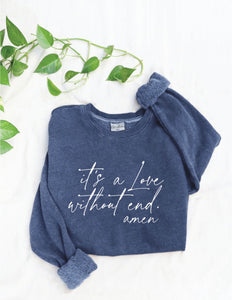 It’s A Love Without End Vintage Denim Sweatshirt