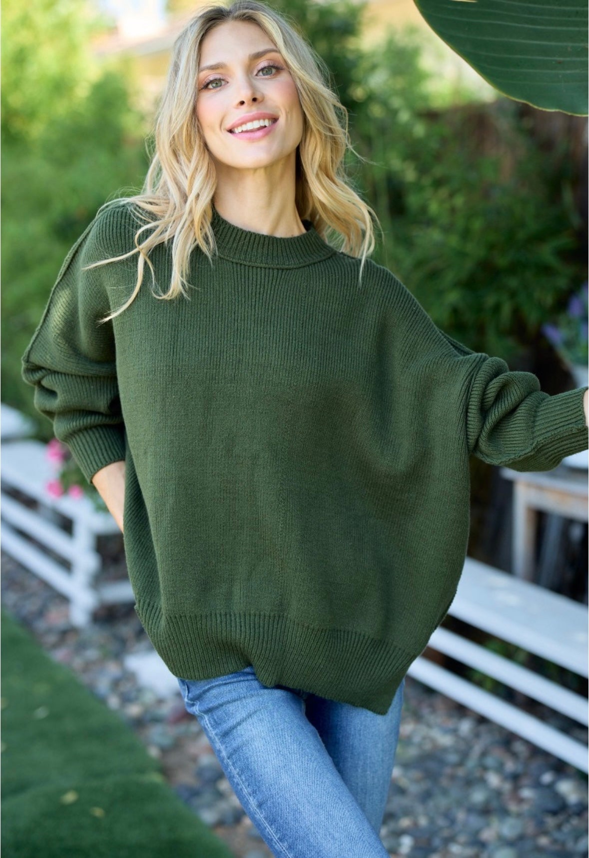 Jolly Season Olive Sweater