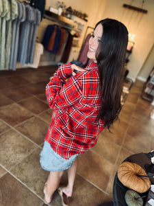 Fall Sweet Fall Red Plaid Shirt