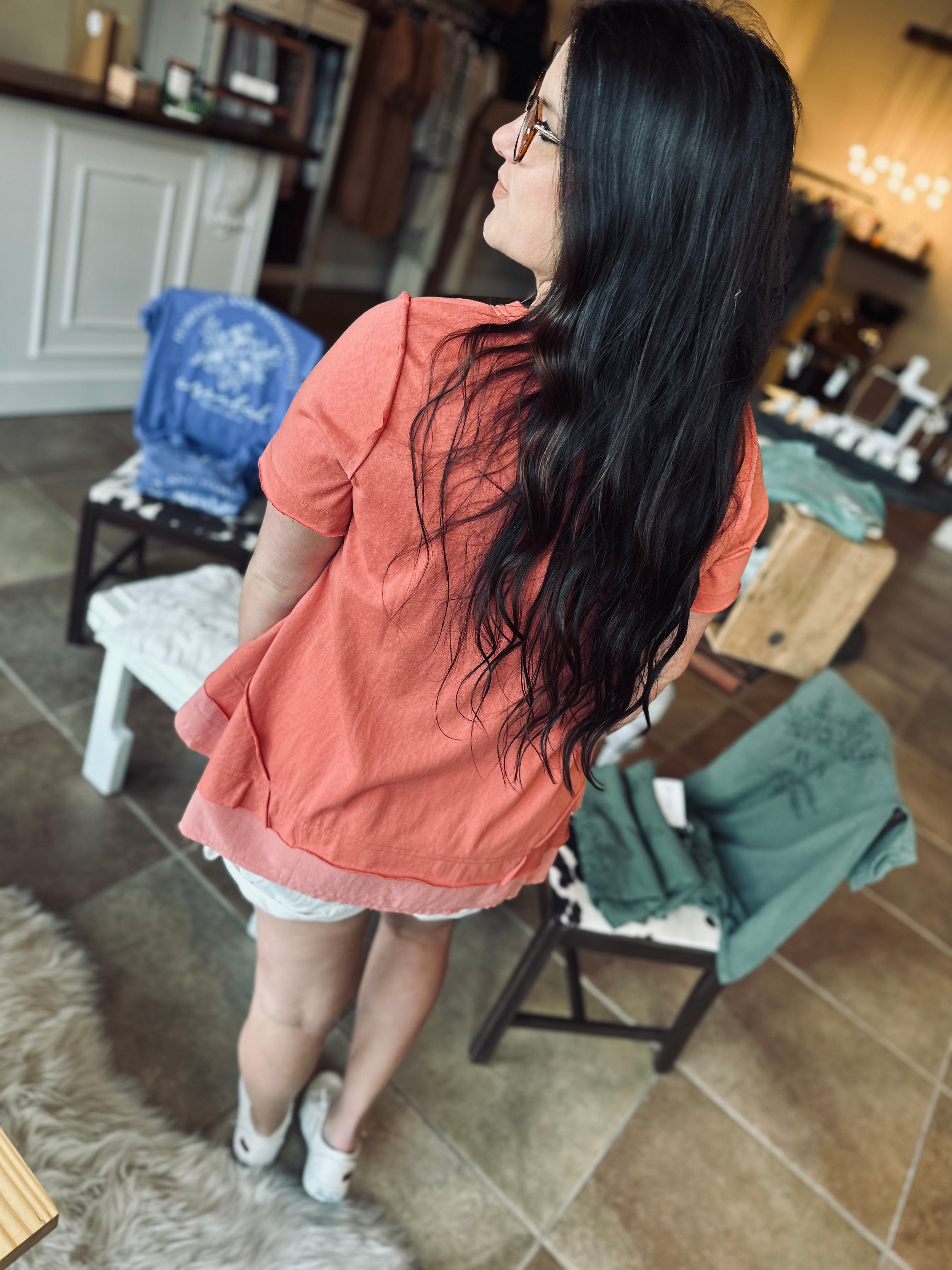 Rise & Shine Rose Clay Blouse