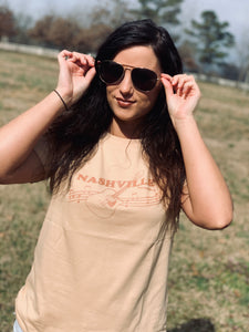 “Nashville” Sand Graphic Tee