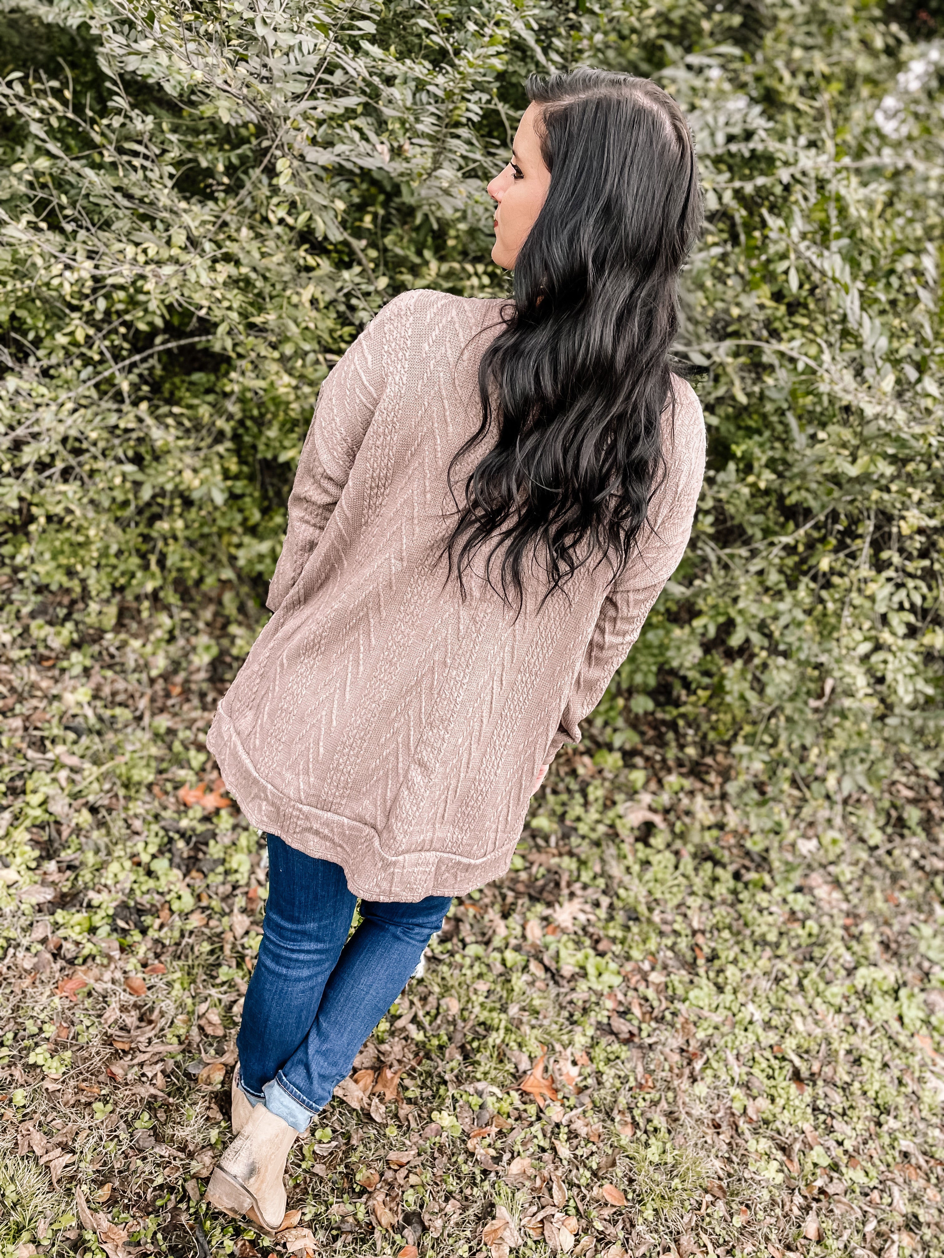 Cozy Holiday Mocha Cardigan