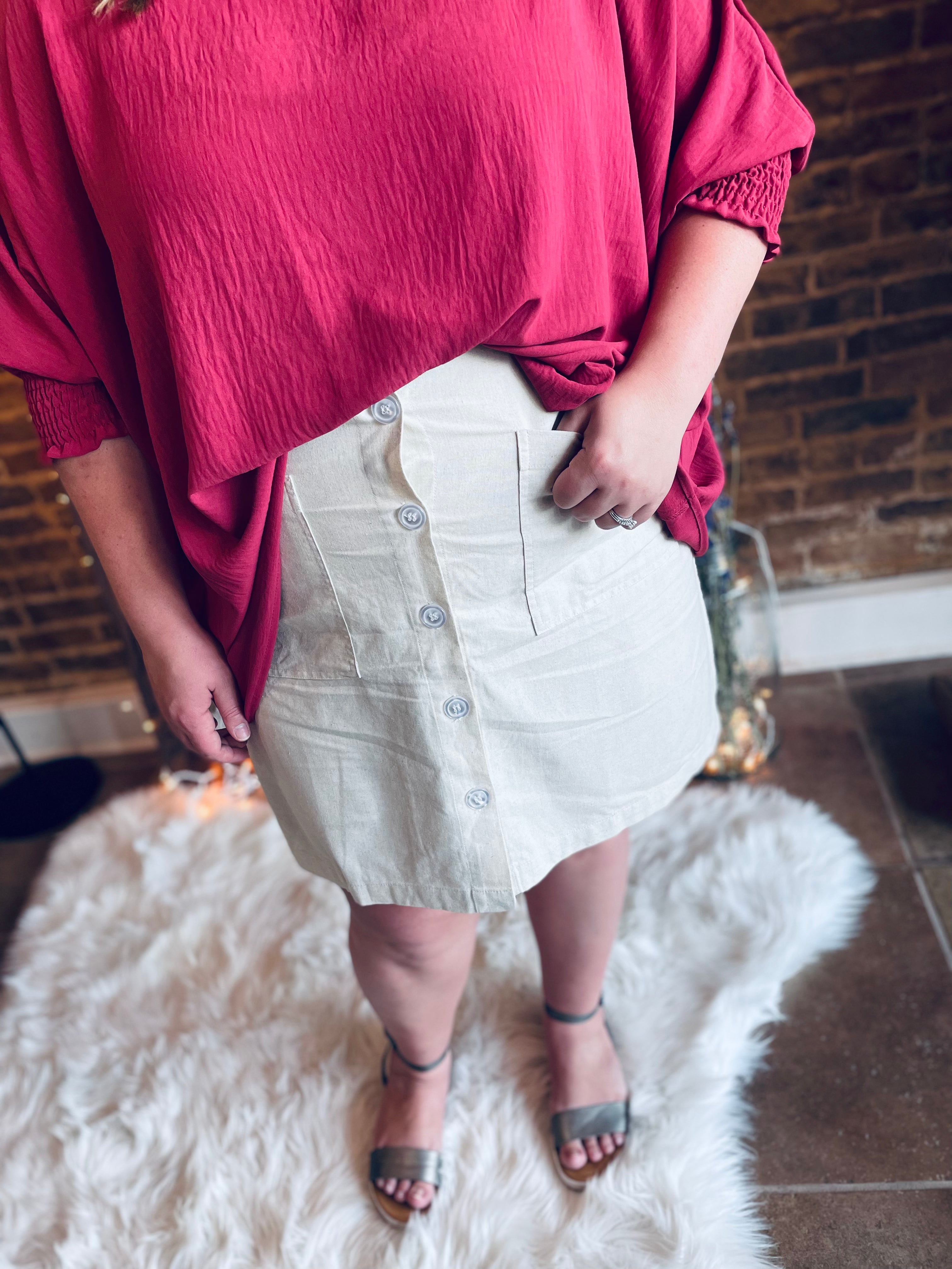 Sweet Simple Days Natural Skirt