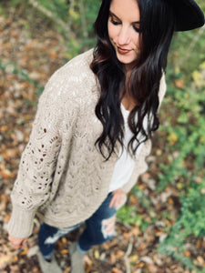 Fall For You Coffee Knit Cardigan