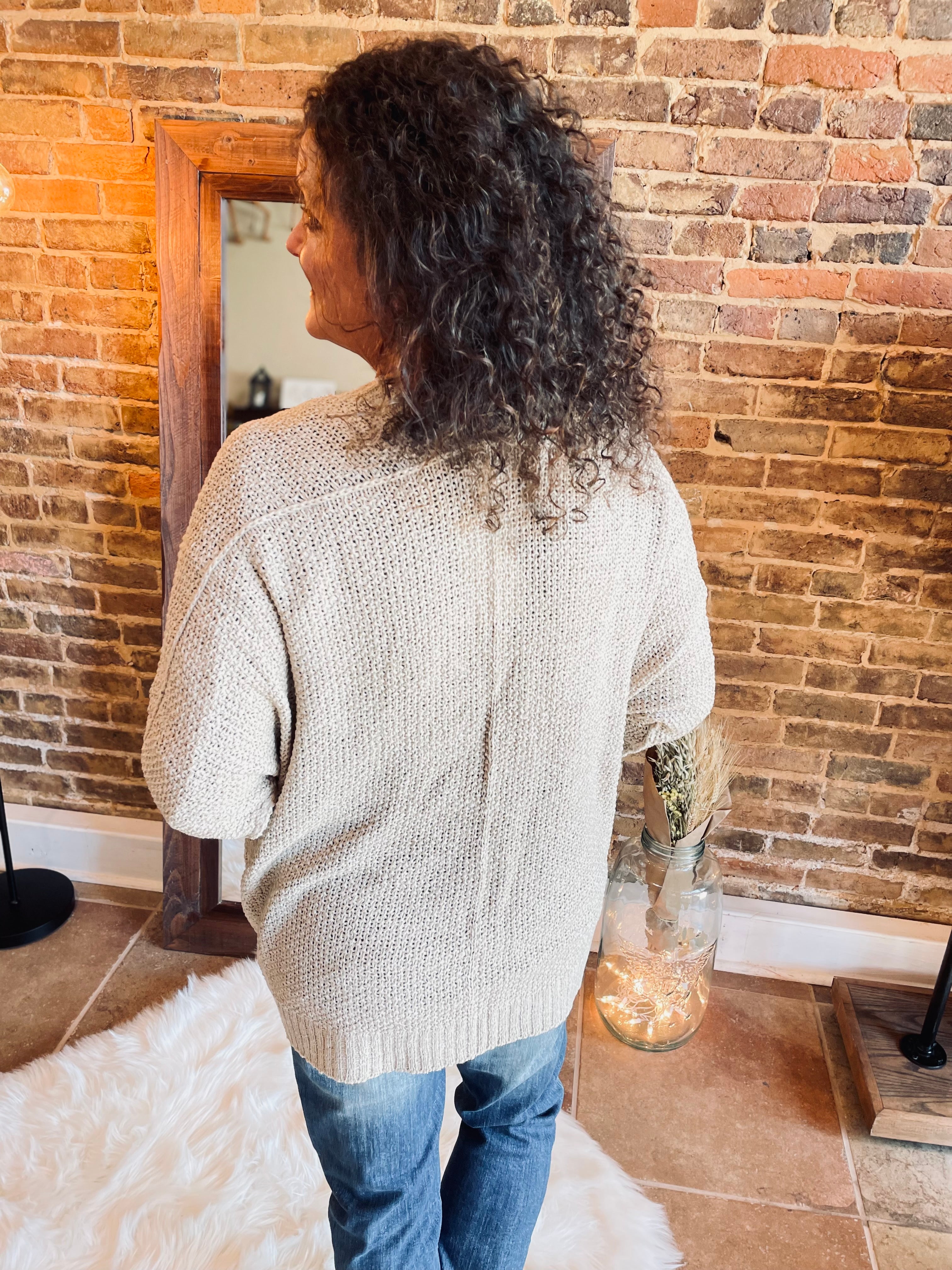 Hold Me Forever Oatmeal Knit Cardigan