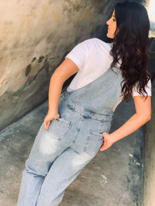 Deep In The South Denim Distressed Overalls