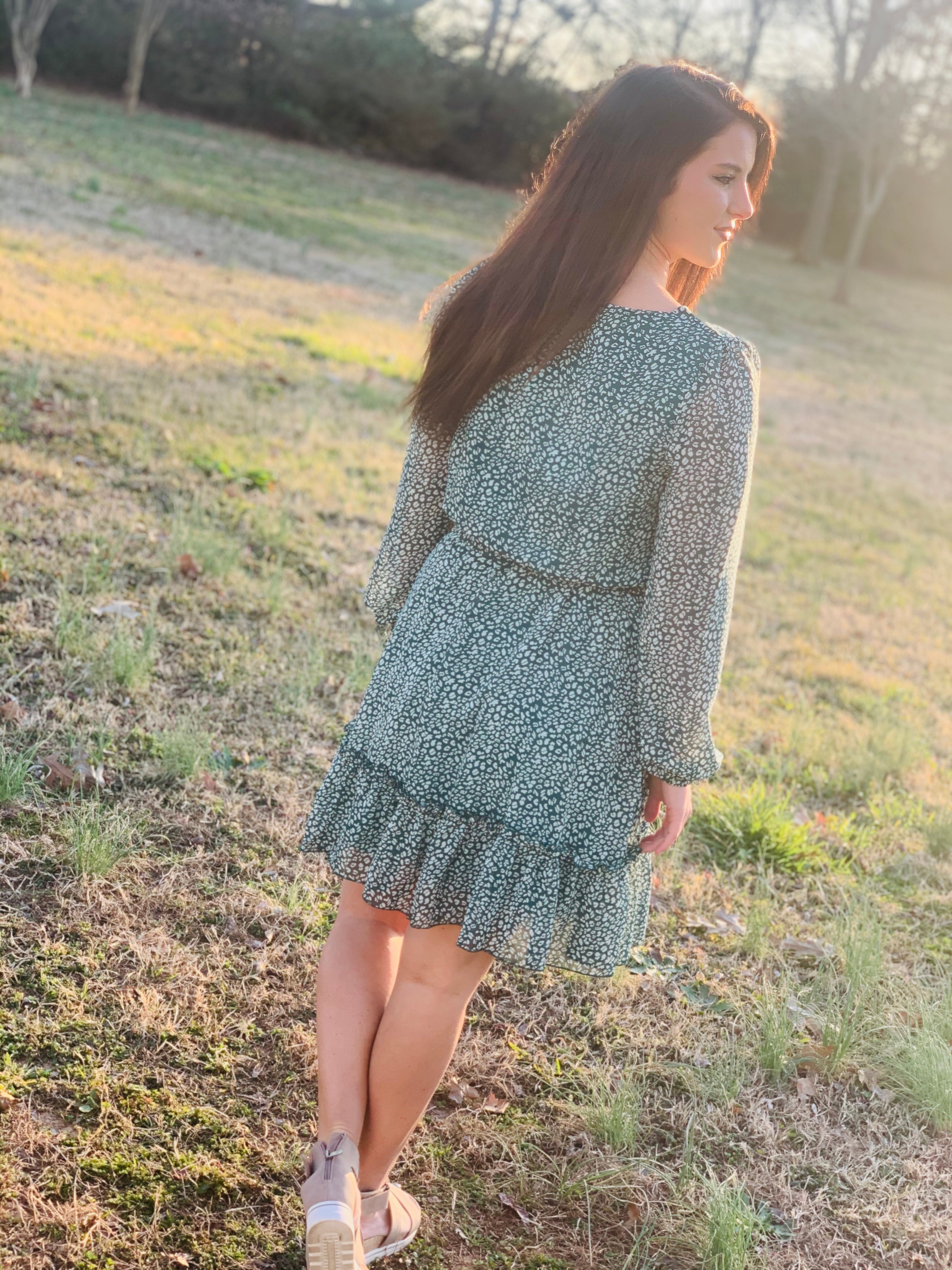 Down In The Pasture Green Dress