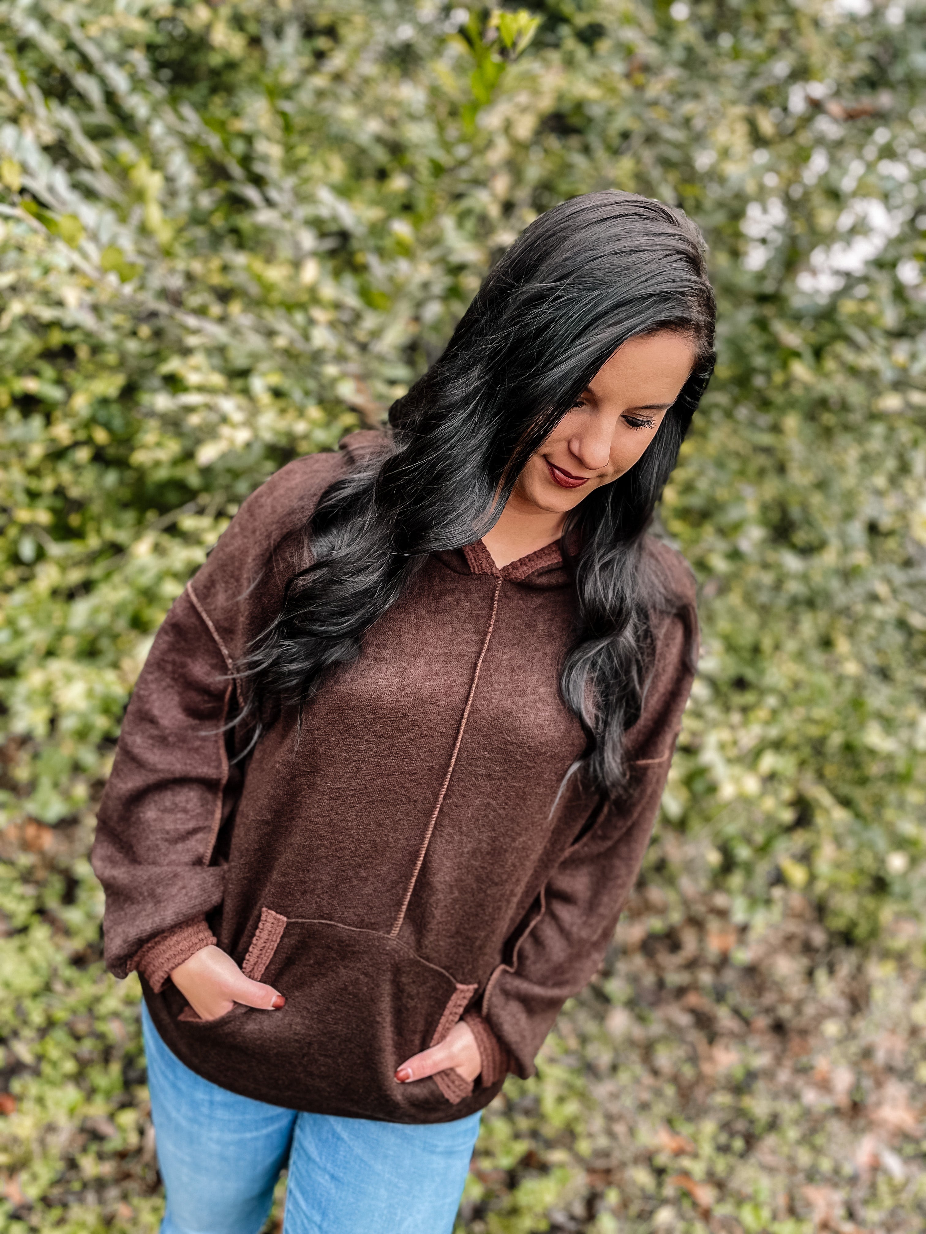 Adventure Awaits Brown Sweater Hoodie