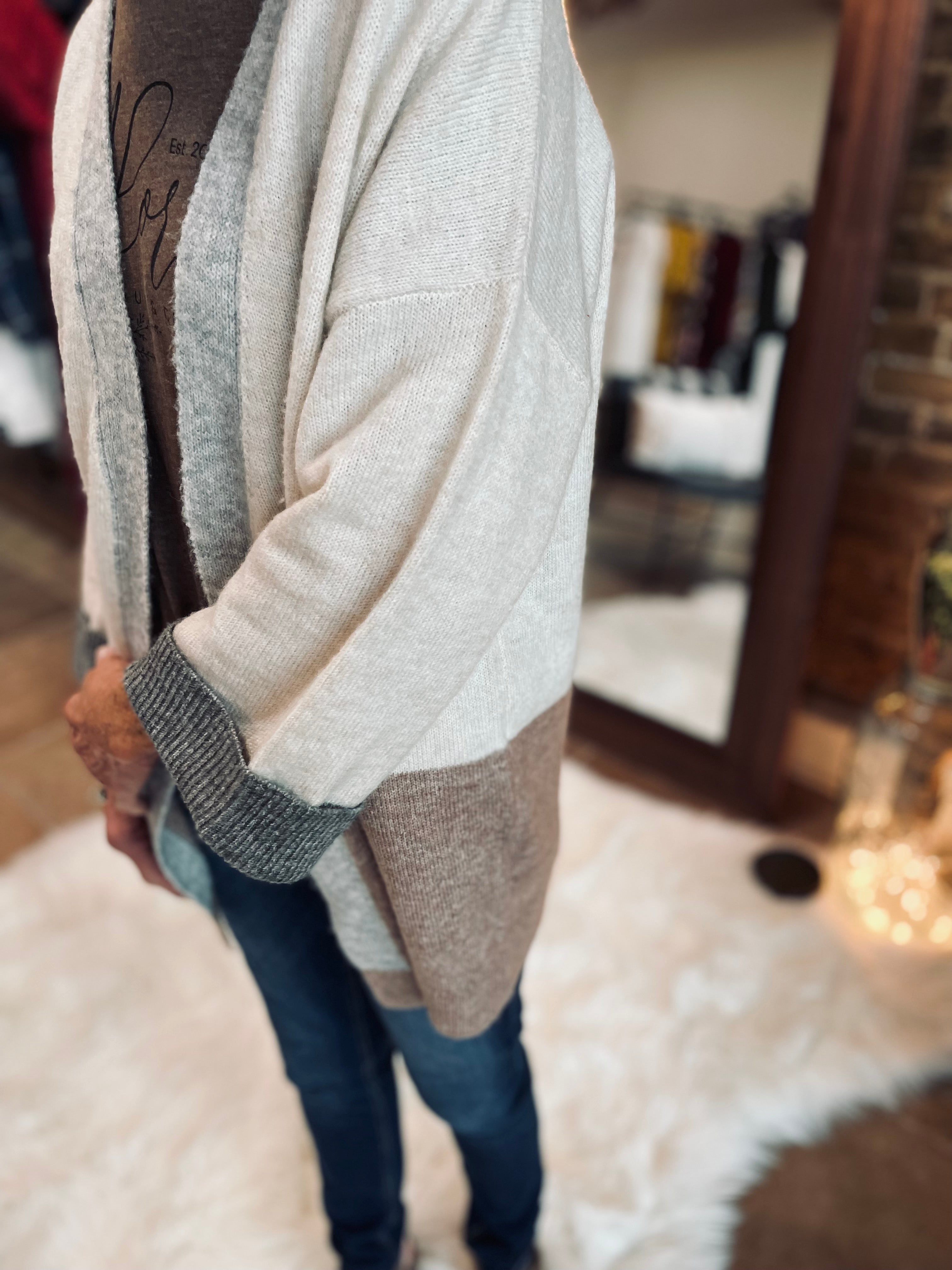 Hometown History Colorblock Cardigan