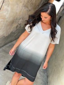 My One Chance Silver Ombré Dress