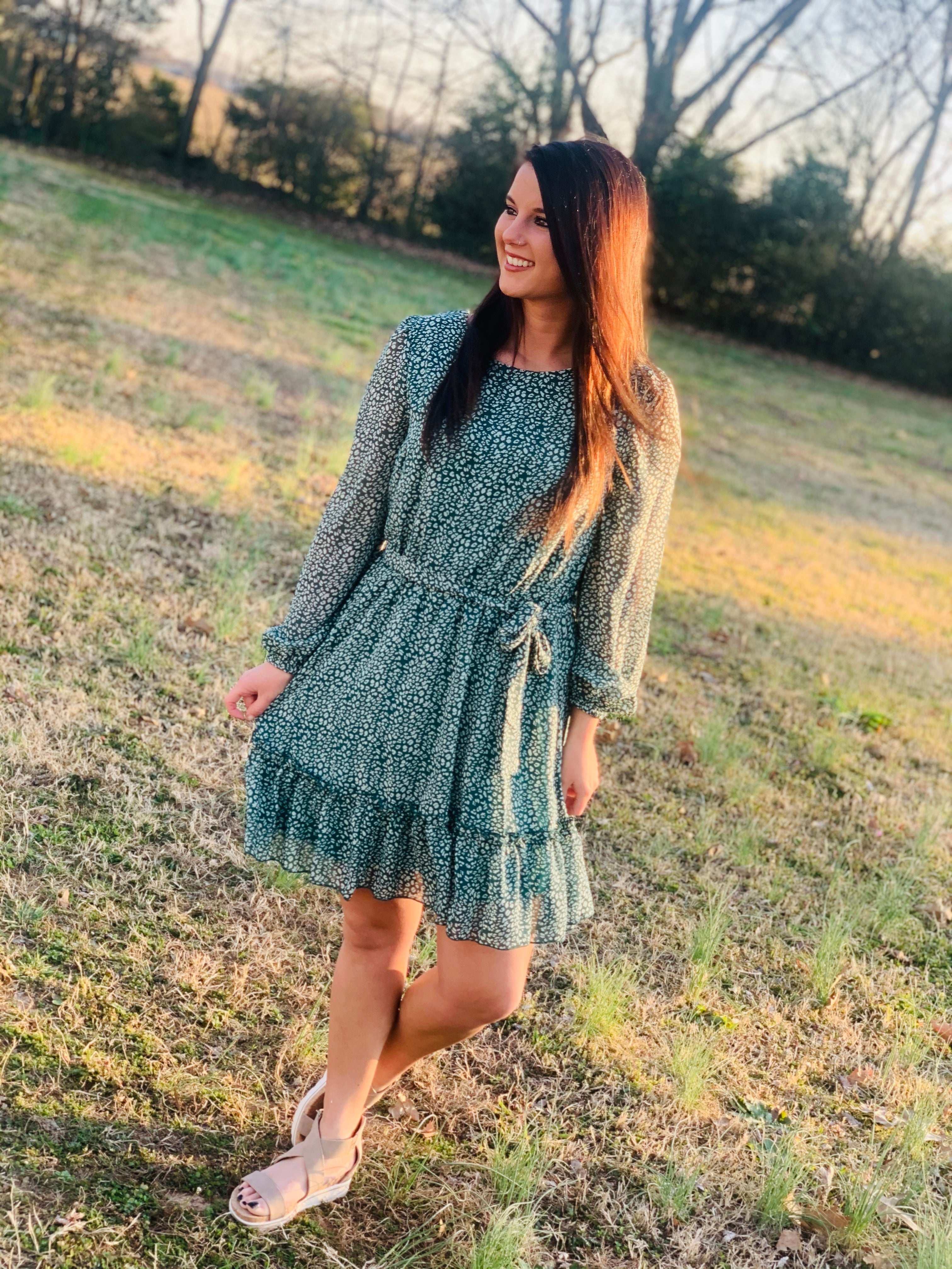 Down In The Pasture Green Dress