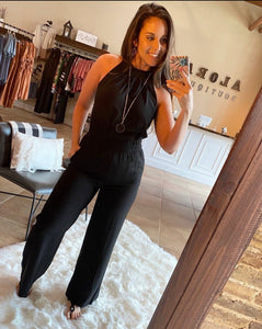 Good Vibes Only Black Jumpsuit