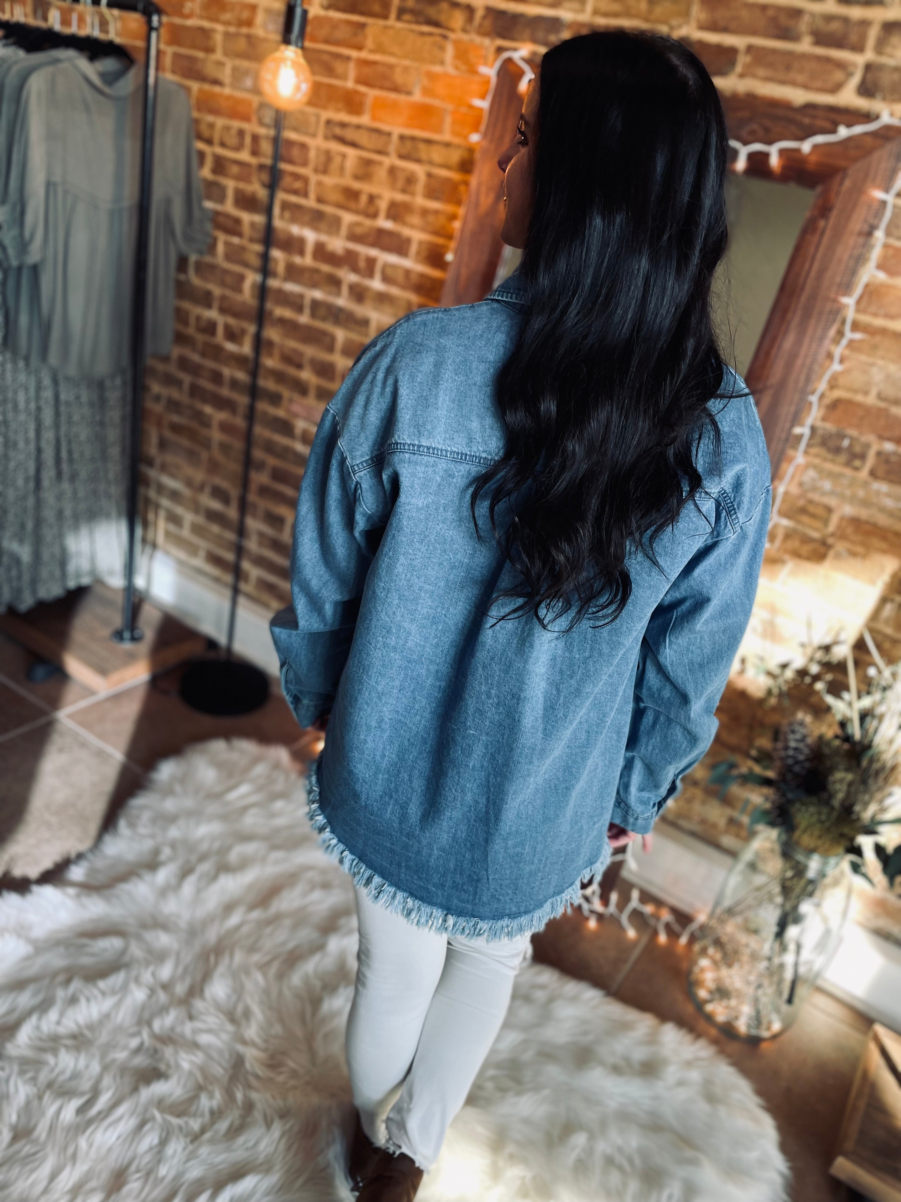 My Dearest Darling Dark Denim Washed Top