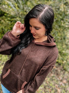 Adventure Awaits Brown Sweater Hoodie