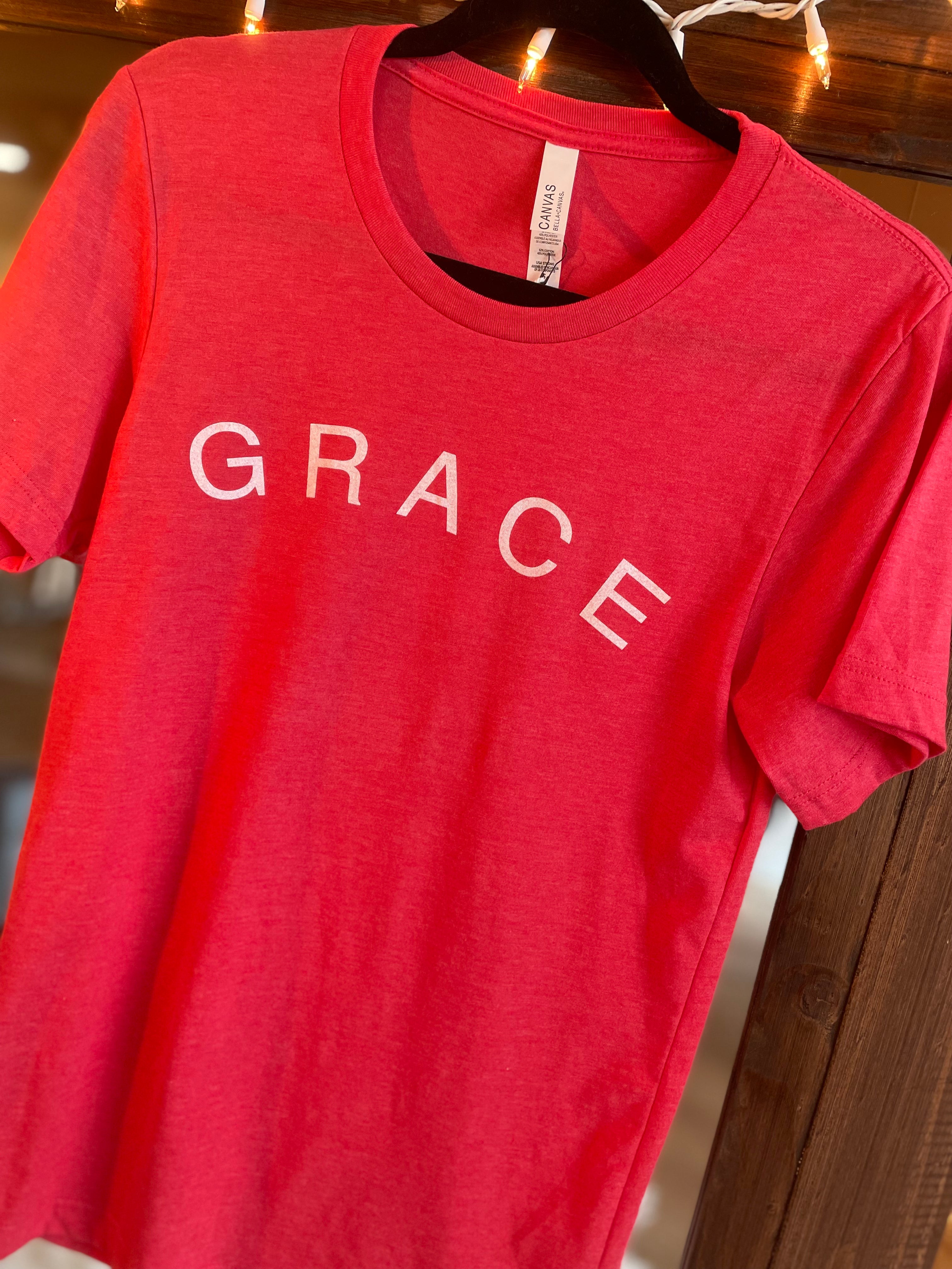 “Grace” Heather Red Soft Tee