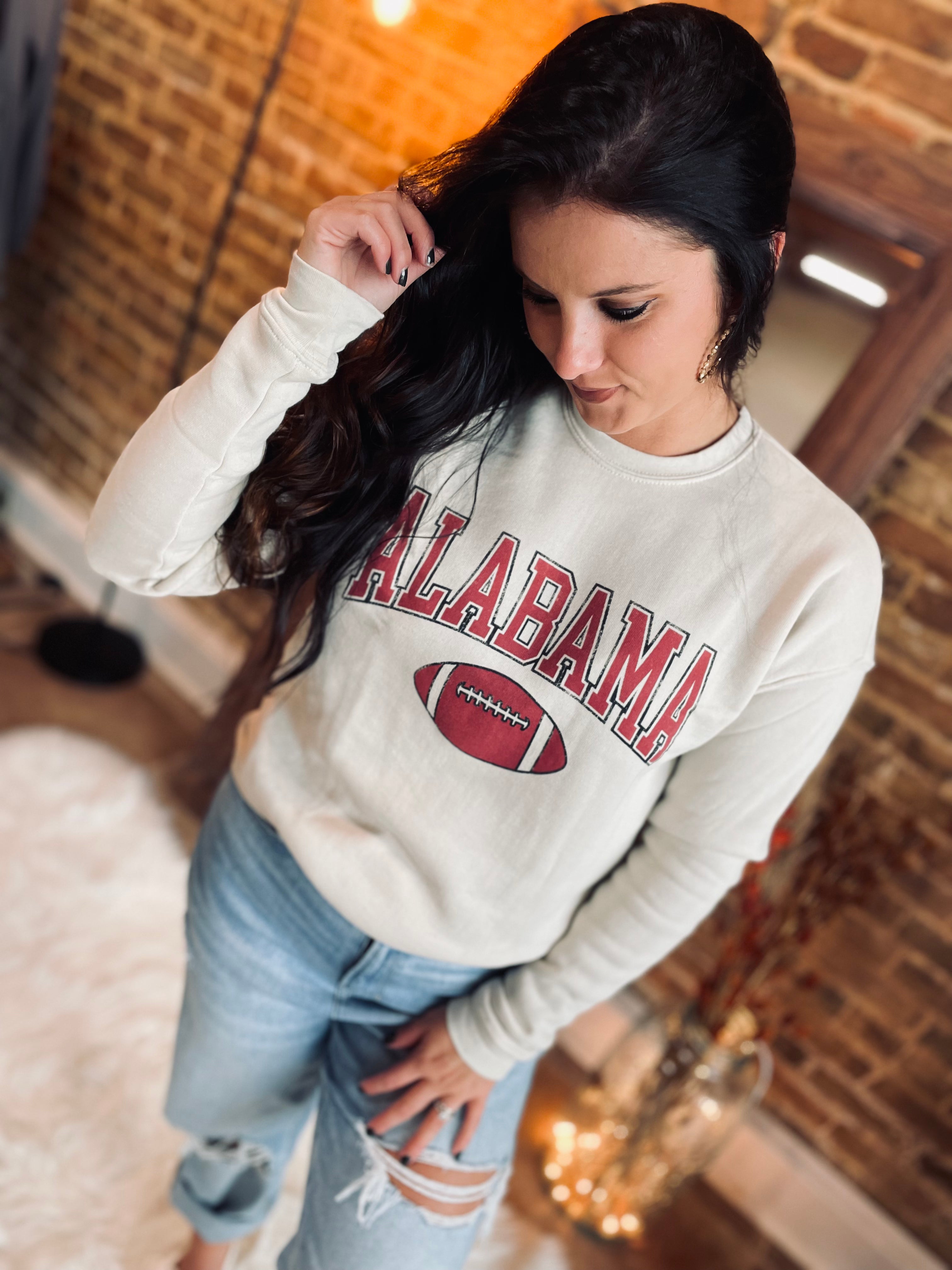 Alabama Football Heather Dust Sweatshirt