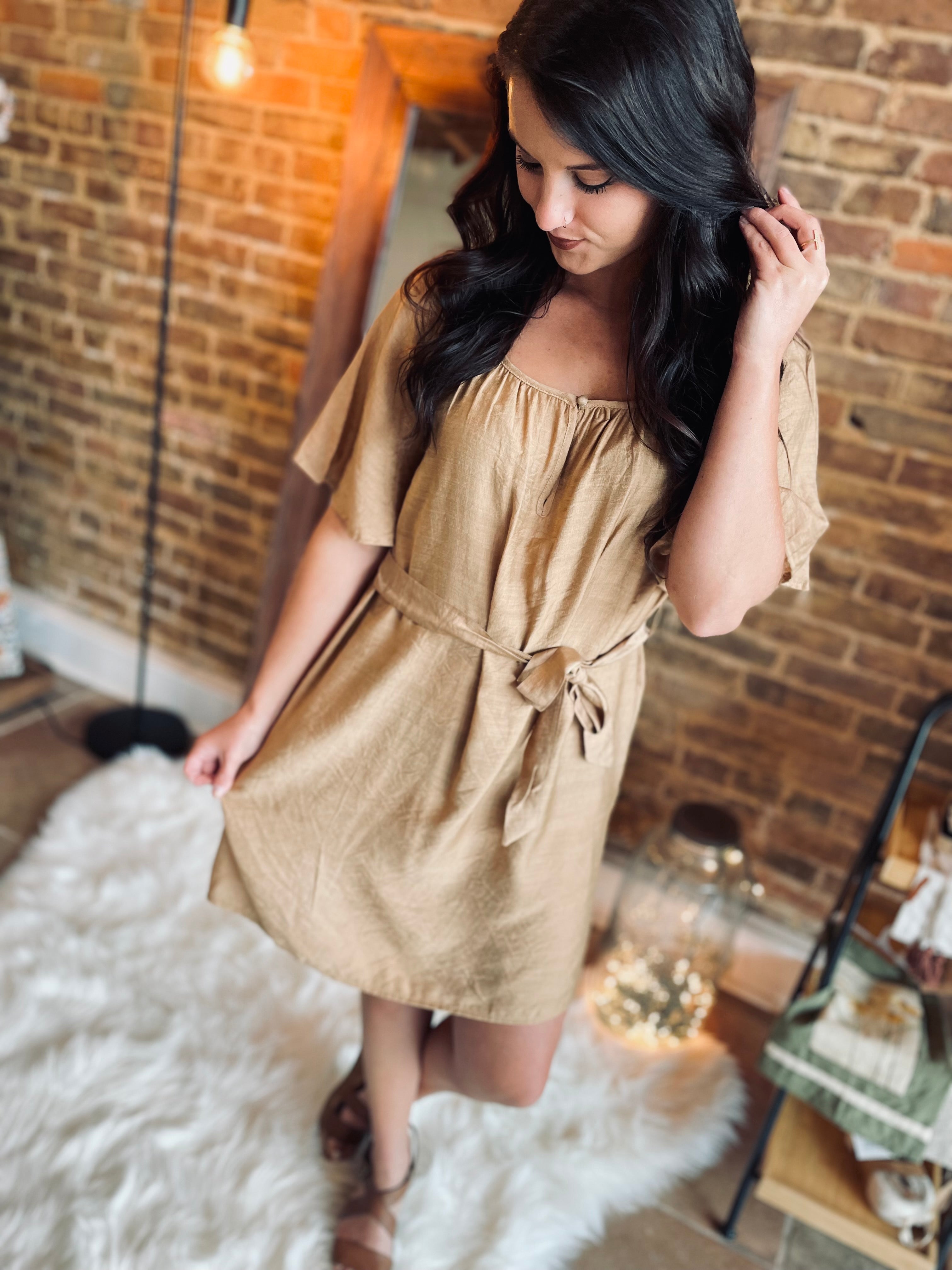 Just A Dream Coffee Dress