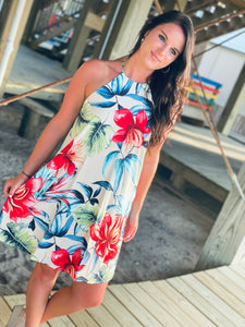 Sunshine State Of Mind Tropical Print Dress