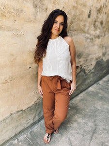 Almond High Waisted Pants