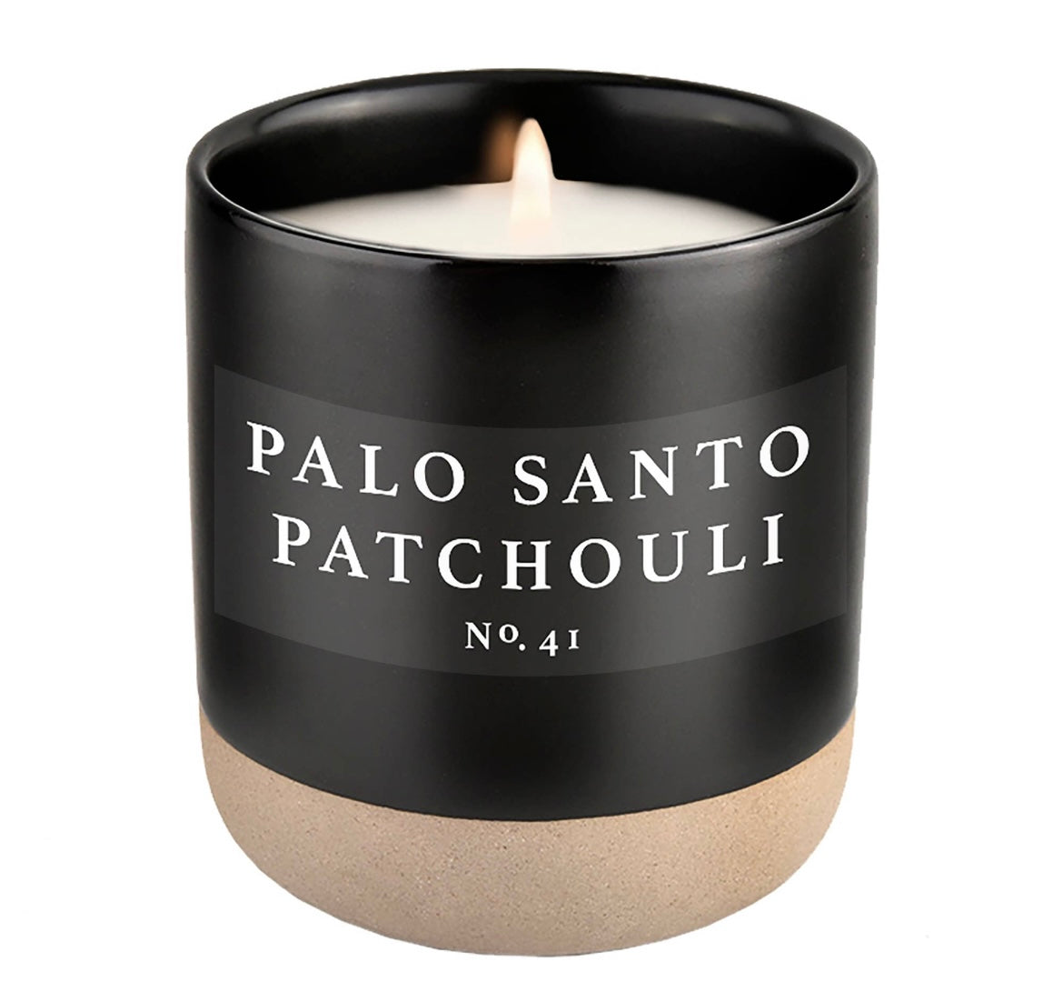 Palo Santo Patchouli Black Stone Soy Candle