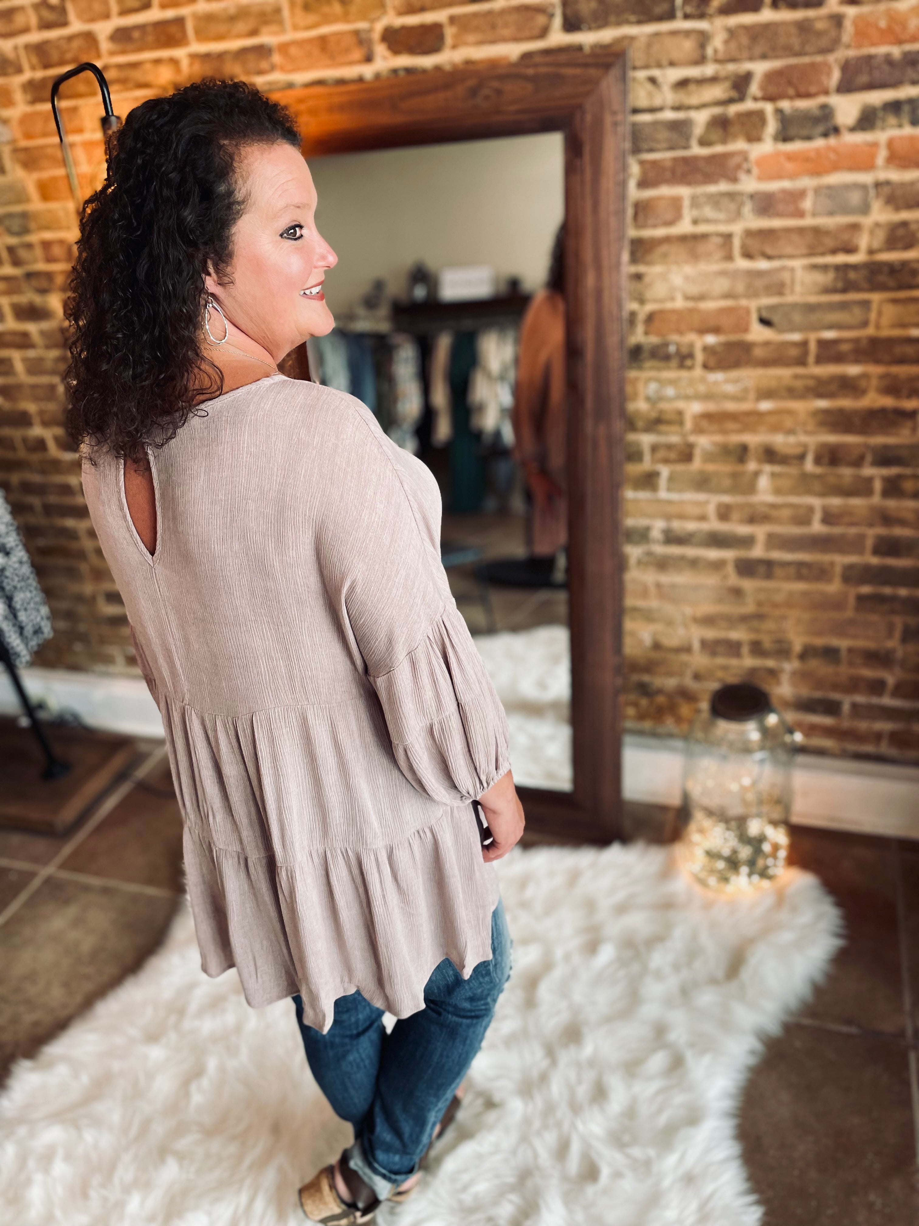 Bring Joy Dusty Mauve Blouse FINAL SALE