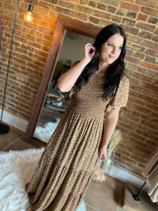 Over The Years Rust Print Maxi Dress FINAL SALE