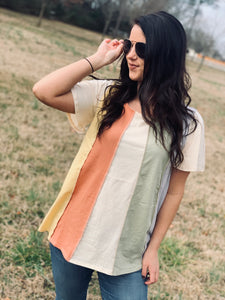 Be The Sunshine Colorblock Top