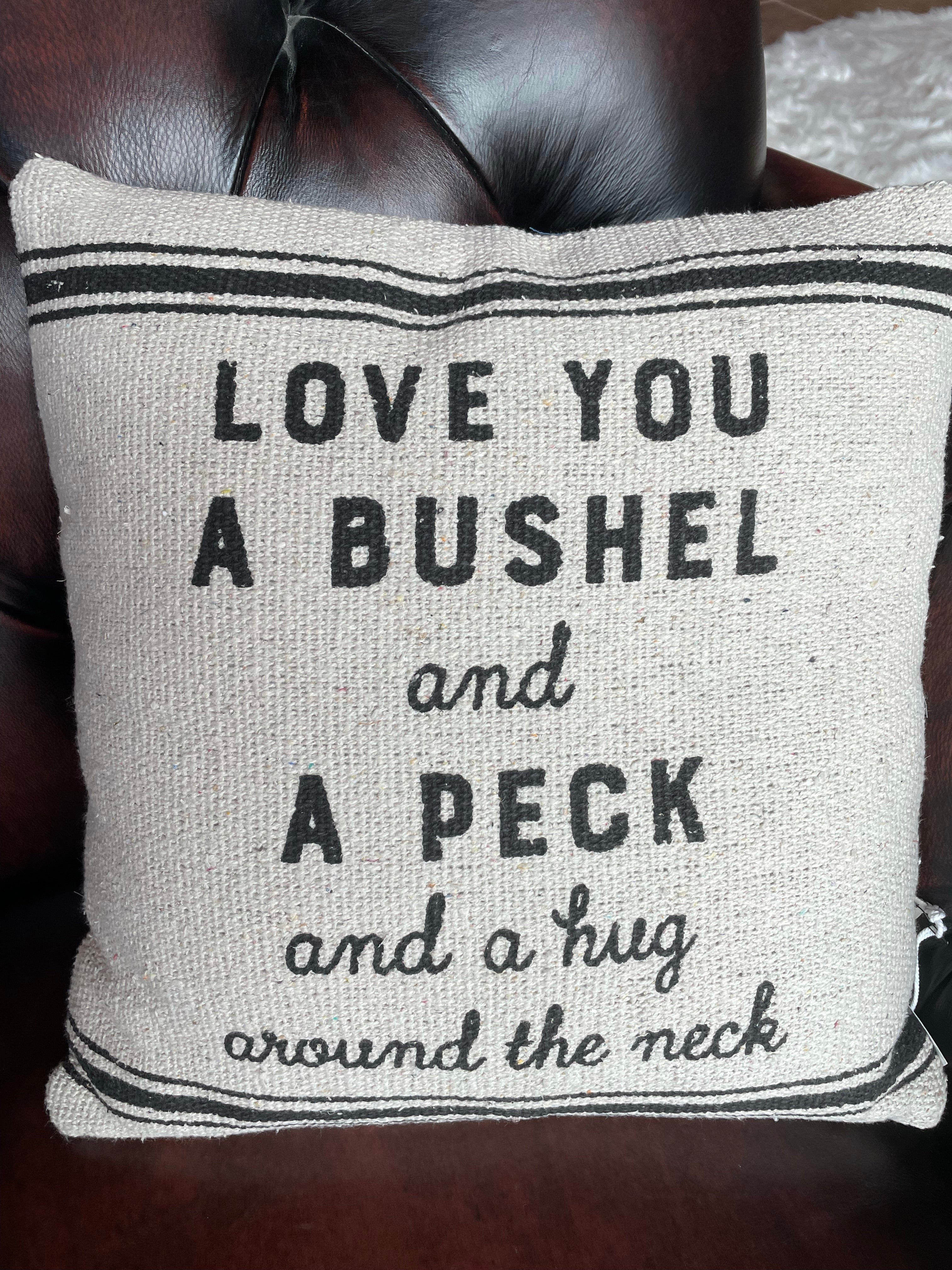 “Love You A Bushel..” Revers-able Pillow