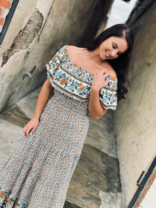 Heart Of Paradise Boho Green Maxi Dress