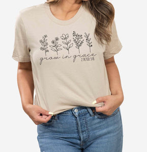 Grow In Grace Cream Tee