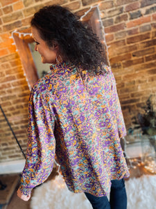 Hopeful Heart Mauve Print Blouse